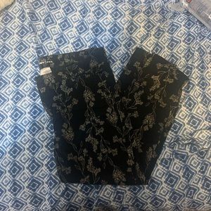 Old navy black floral dress pants